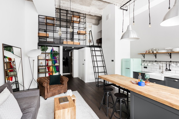 Loft w Krakowie, projekt: Magdalena Załoga, pracownia Lokal Studio, fot. Ayuko Studio