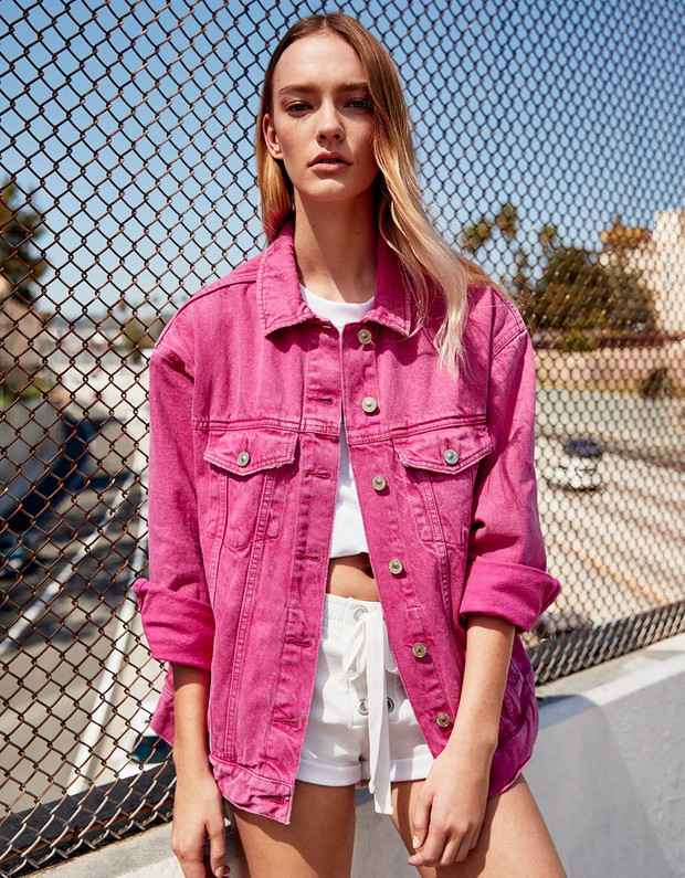 Kurtka jeansowa Bershka