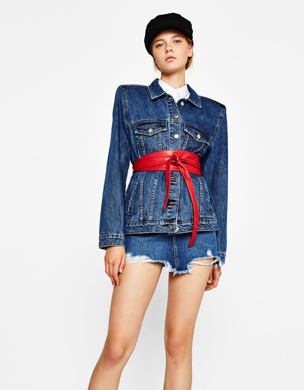 Kurtka jeansowa Bershka