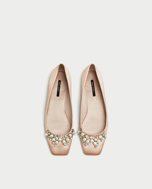 Zara, balerinki satynowe, 139zł