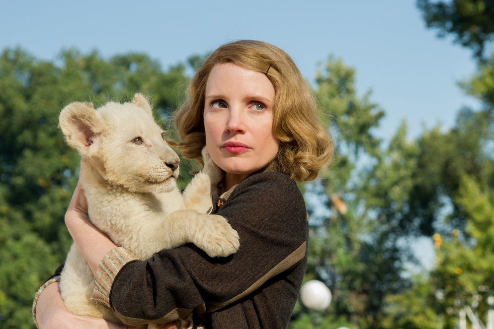 Jessica Chastain jako Antonina Żabińska w filmie "Azyl"