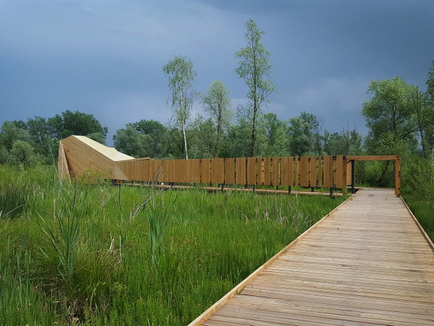 Enklawa przyrodnicza Bobrowisko w Starym Sączu, projekt: 55Architekci
