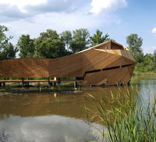 Enklawa przyrodnicza Bobrowisko w Starym Sączu, projekt: 55Architekci