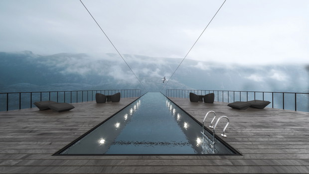 Hotel na klifie Preikestolen, projekt: Hayri Atak