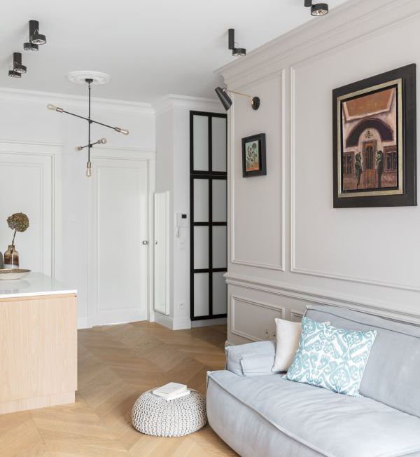 Jasny apartament na warszawskim Powiślu, projekt: Filip Domagała, Domagała Design, fot. Ayuko Studio
