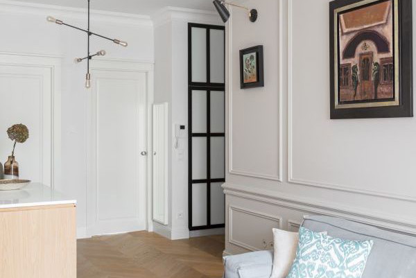 Jasny apartament na warszawskim Powiślu, projekt: Filip Domagała, Domagała Design, fot. Ayuko Studio