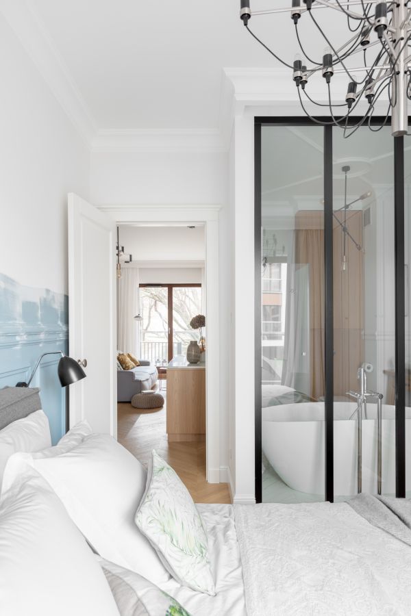 Jasny apartament na warszawskim Powiślu, projekt: Filip Domagała, Domagała Design, fot. Ayuko Studio