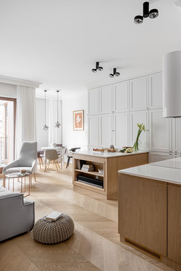 Jasny apartament na warszawskim Powiślu, projekt: Filip Domagała, Domagała Design, fot. Ayuko Studio