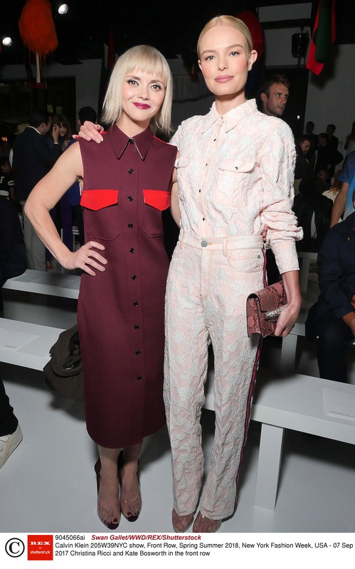 Kate Bosworth i Christina Ricci na New York Fashion Week wiosna-lato 2018