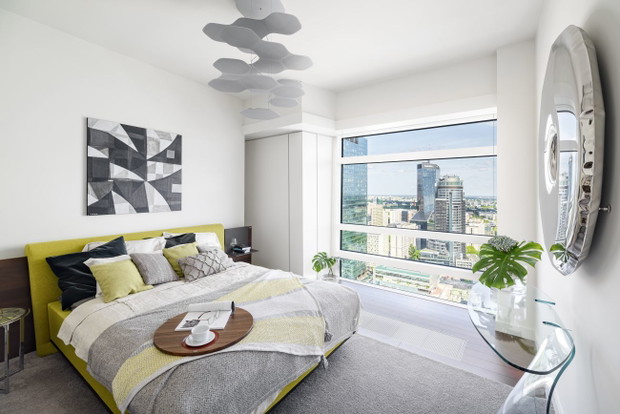 Apartament GLACE na 29 piętrze ZŁOTEJ 44, projekt: Studio AKSONOMETRIA