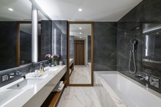 Apartament GLACE na 29 piętrze ZŁOTEJ 44, projekt: Studio AKSONOMETRIA