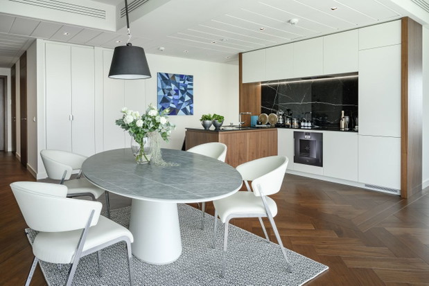 Apartament GLACE na 29 piętrze ZŁOTEJ 44, projekt: Studio AKSONOMETRIA