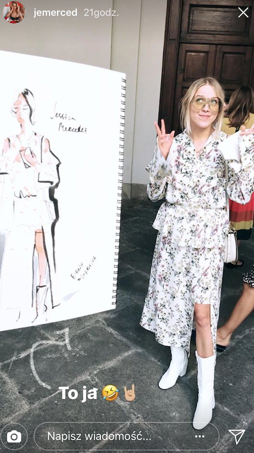 Jessica Mercedes na Milan Fashion Week