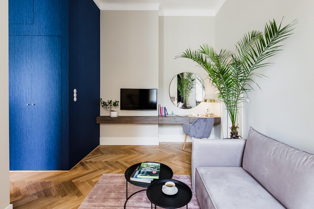 Wnętrze tygodnia: Warszawa - eleganckie 40 m2 w starej kamienicy