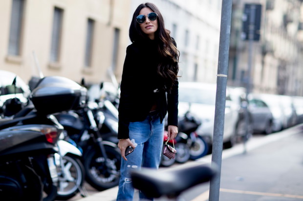 Zdjęcia street style Milan Fashion Week SS18
