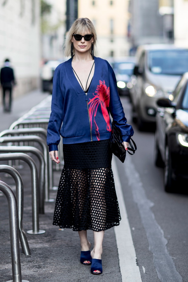 Zdjęcia street style Milan Fashion Week SS18