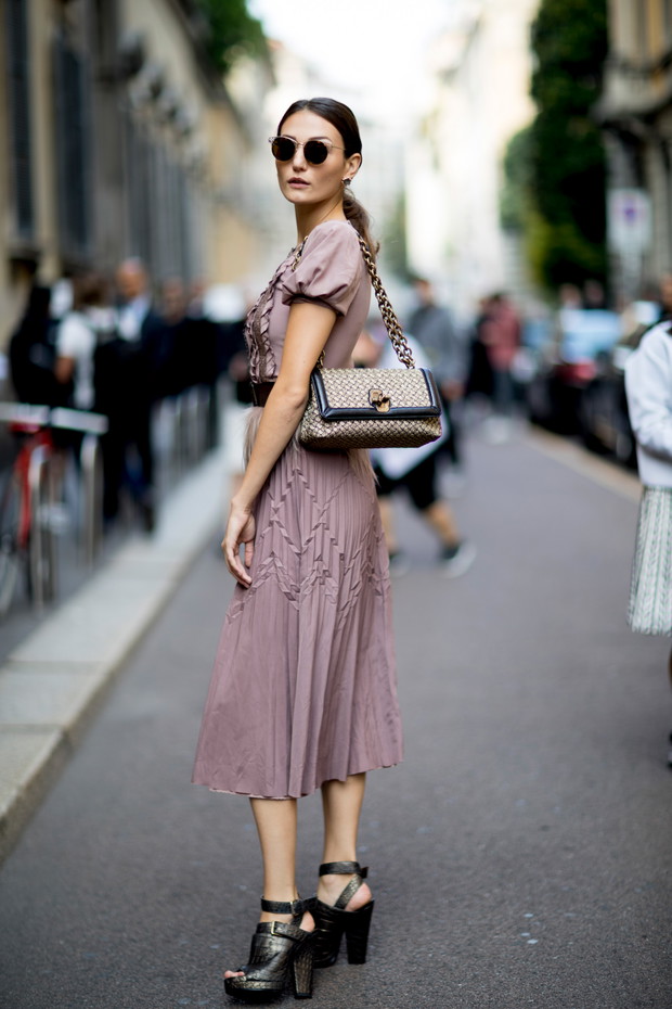 Zdjęcia street style Milan Fashion Week SS18