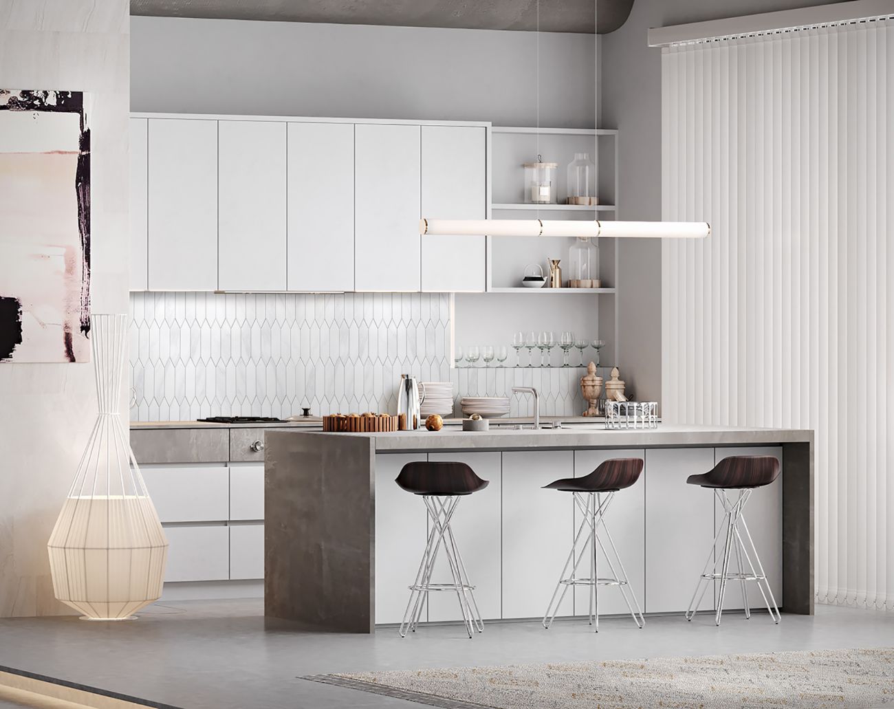 Raw Decor, Heksalong Marble Mat XL