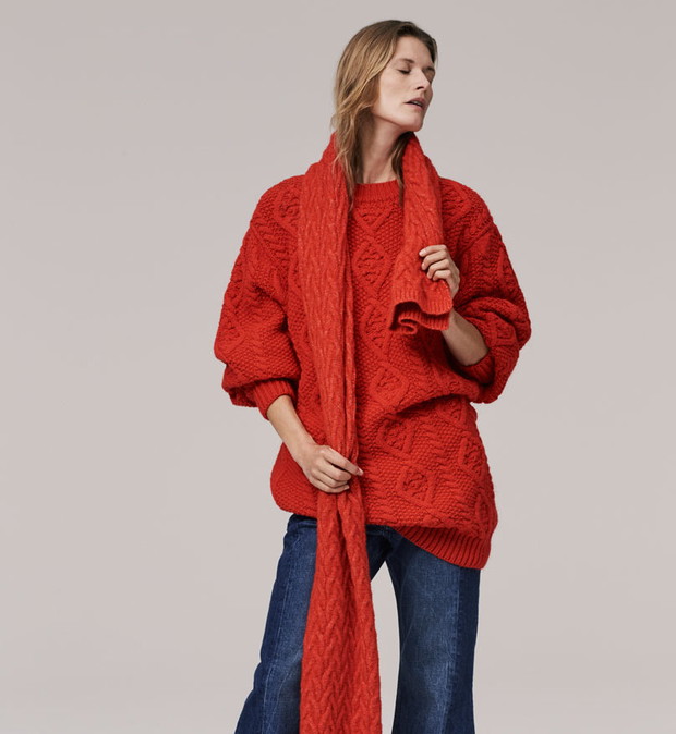 Czerwony sweter Zara
