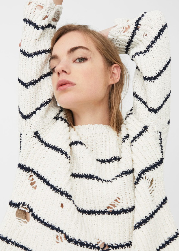 Sweter w paski Mango
