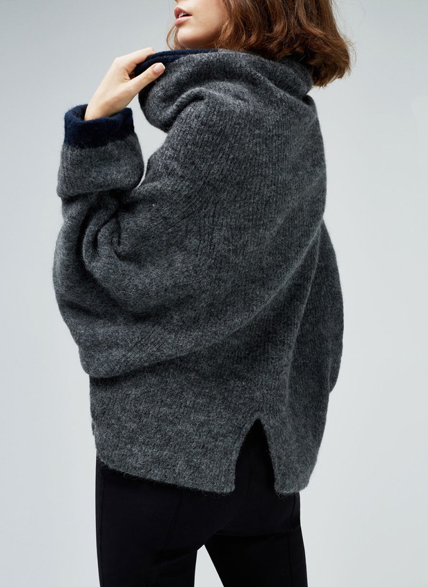 Szary sweter oversize Uterqüe