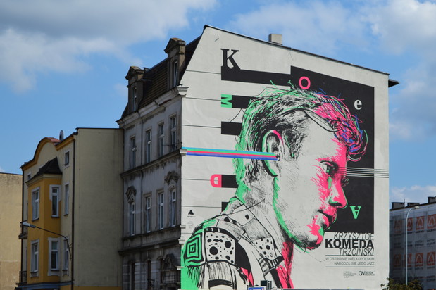 Mural z Krzysztofem Komedą Trzciński, autor: Konrad Mucha Moszyński