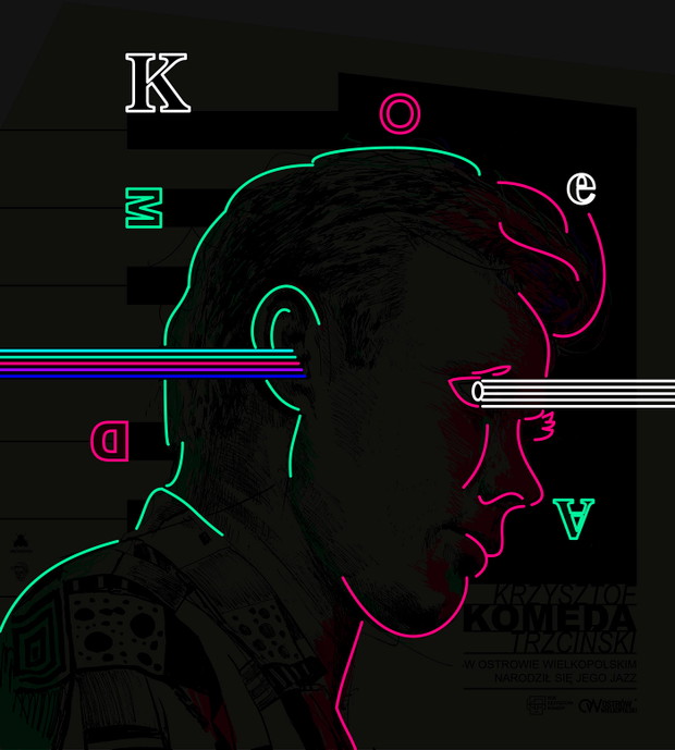 Mural z Krzysztofem Komedą Trzciński, autor: Konrad Mucha Moszyński
