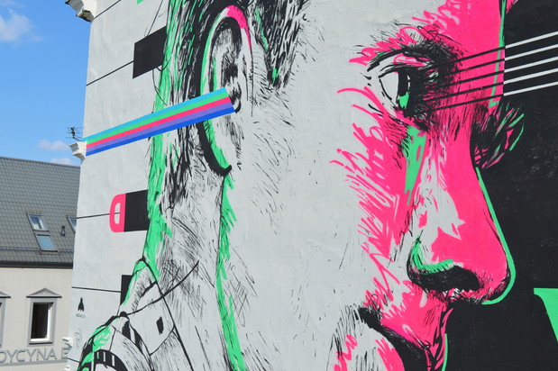 Mural z Krzysztofem Komedą Trzciński, autor: Konrad Mucha Moszyński