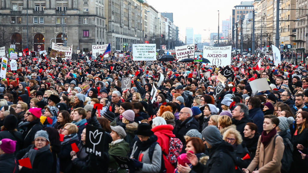 Protesty kobiet w Warszawie