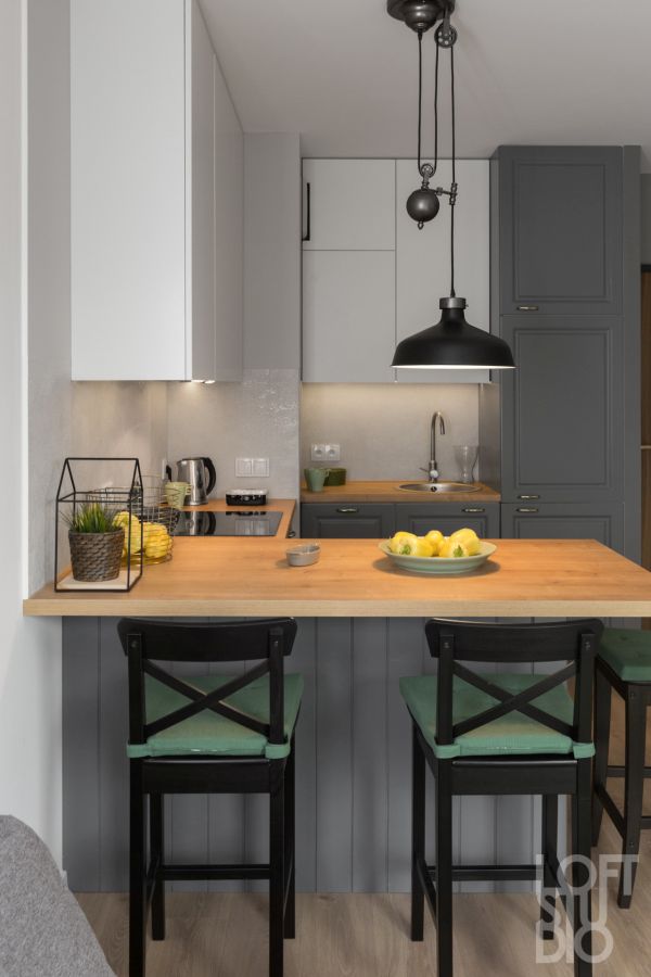 Apartament z zielonymi akcentami, projekt: Irena Lang, LOFTSTUDIO