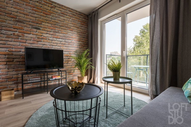 Apartament z zielonymi akcentami, projekt: Irena Lang, LOFTSTUDIO