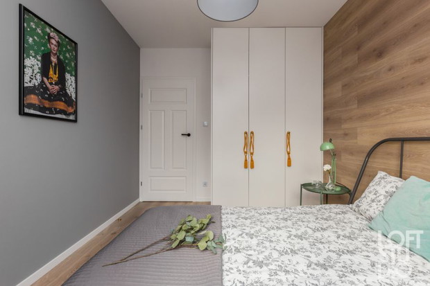 Apartament z zielonymi akcentami, projekt: Irena Lang, LOFTSTUDIO