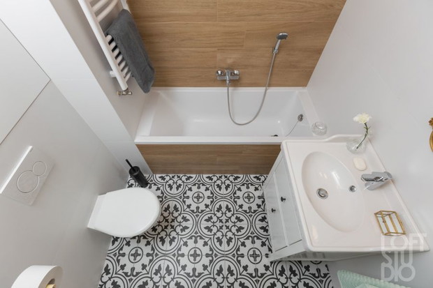 Apartament z zielonymi akcentami, projekt: Irena Lang, LOFTSTUDIO