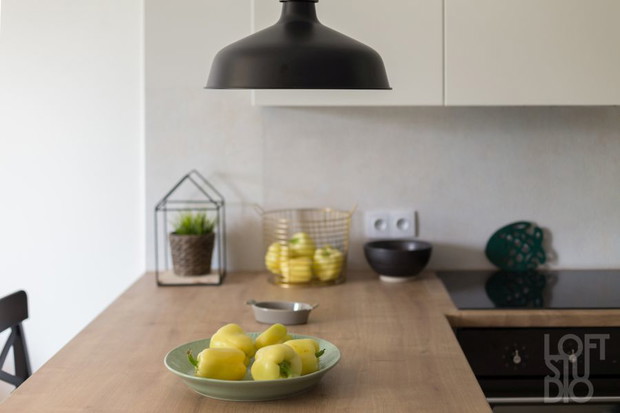 Apartament z zielonymi akcentami, projekt: Irena Lang, LOFTSTUDIO