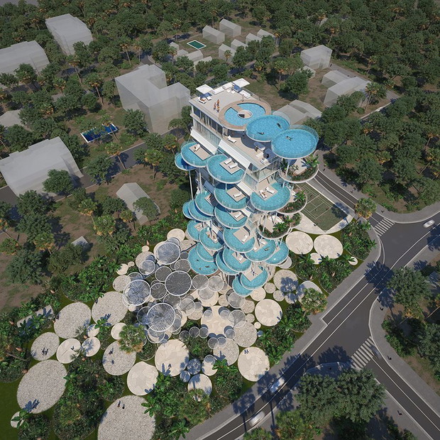 Apartamentowiec na Cyprze, Limassol Tower, projekt: Hamonic + Masson & Associés
