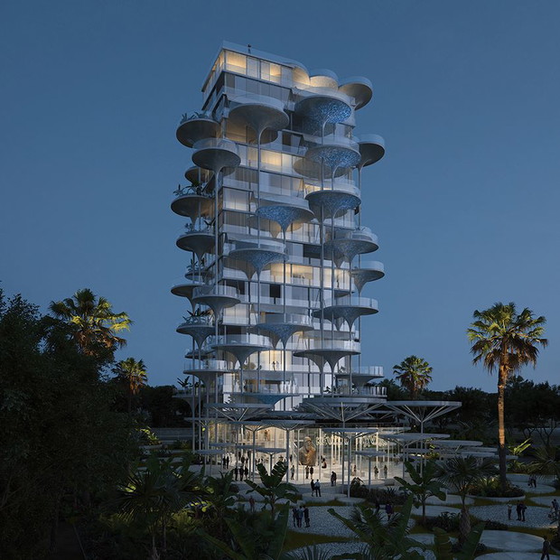 Apartamentowiec na Cyprze, Limassol Tower, projekt: Hamonic + Masson & Associés