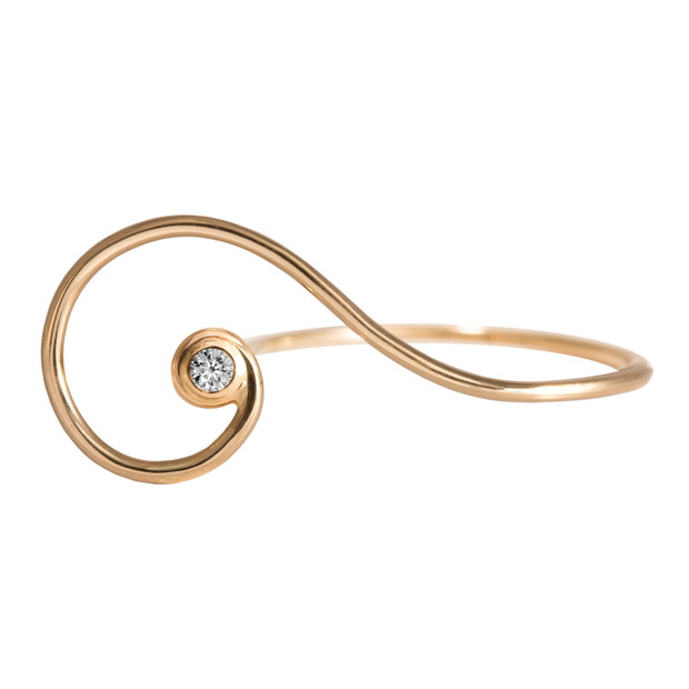 Biżuteria ROSA, Ivy Ring No.1, złoto próby 585, brylant 0,035ct, 1400zł