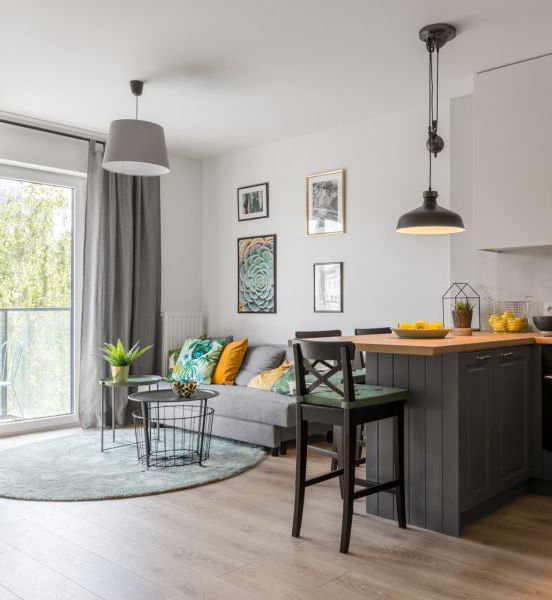 Apartament z zielonymi akcentami, projekt: Irena Lang, LOFTSTUDIO