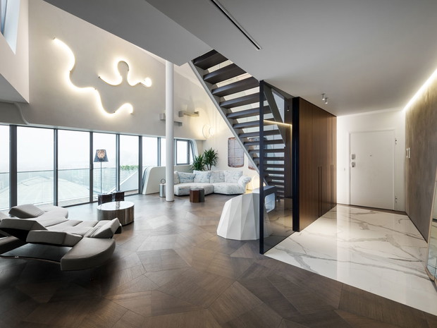 Apartament projektu Zaha Hadid Studio
