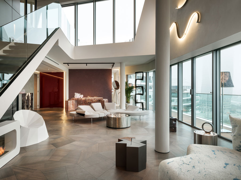 Apartament projektu Zaha Hadid Studio