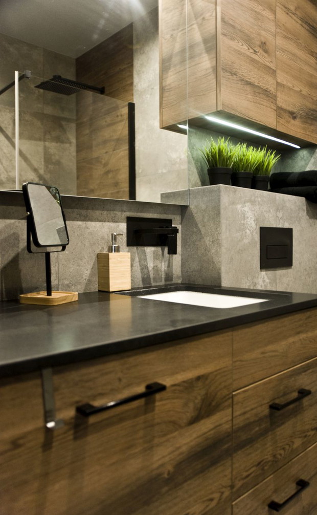 Mieszkanie w industrialnym stylu, projekt: MIŚKIEWICZ DESIGN