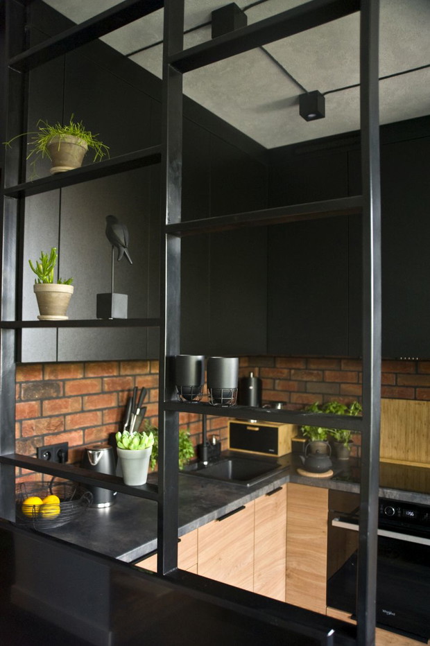 Mieszkanie w industrialnym stylu, projekt: MIŚKIEWICZ DESIGN