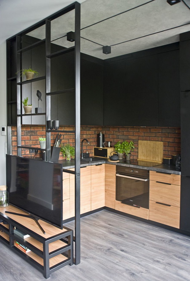 Mieszkanie w industrialnym stylu, projekt: MIŚKIEWICZ DESIGN