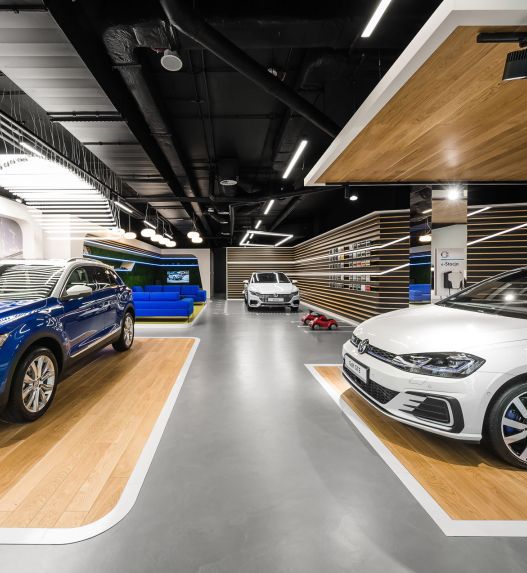 Salon Volkswagena w Karolkowa Business Park, projekt mode:lina™