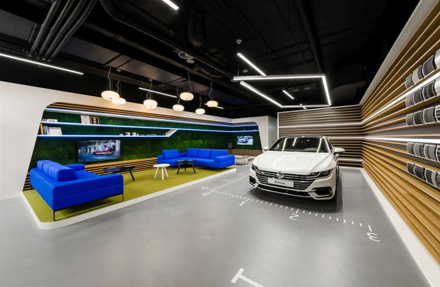 Salon Volkswagena w Karolkowa Business Park, projekt mode:lina™