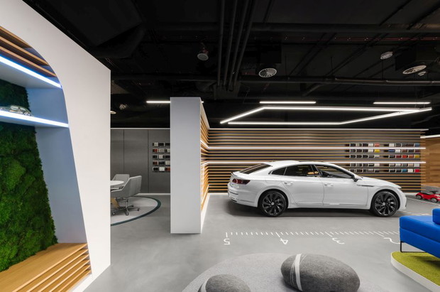 Salon Volkswagena w Karolkowa Business Park, projekt mode:lina™