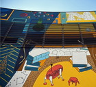 Mural na Galerii Krakowskiej zainspirowany twórczością Stanisława Lema