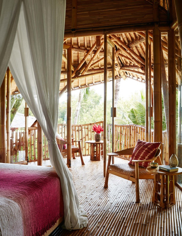 Bambusowy dom na Bali, projekt: IBUKU