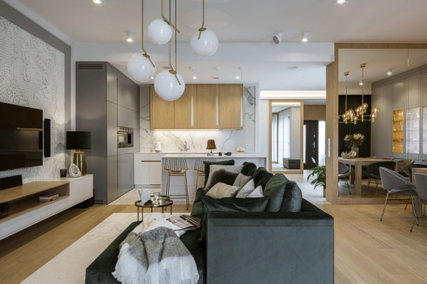 Podwarszawski dom, projekt: HOLA Design, stylizacja: : Patrycja Rabińska, świąteczne dekoracje: Miloo Home