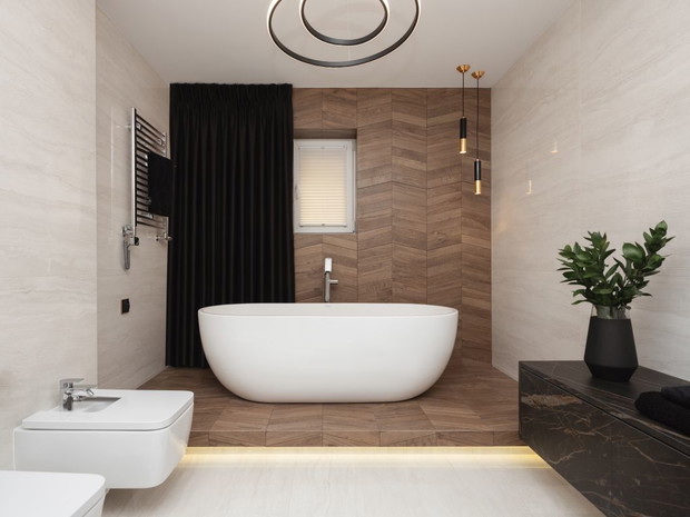 Kolory lasu w mieszkaniu w Suchedniowie, projekt: Kaza Interior Design